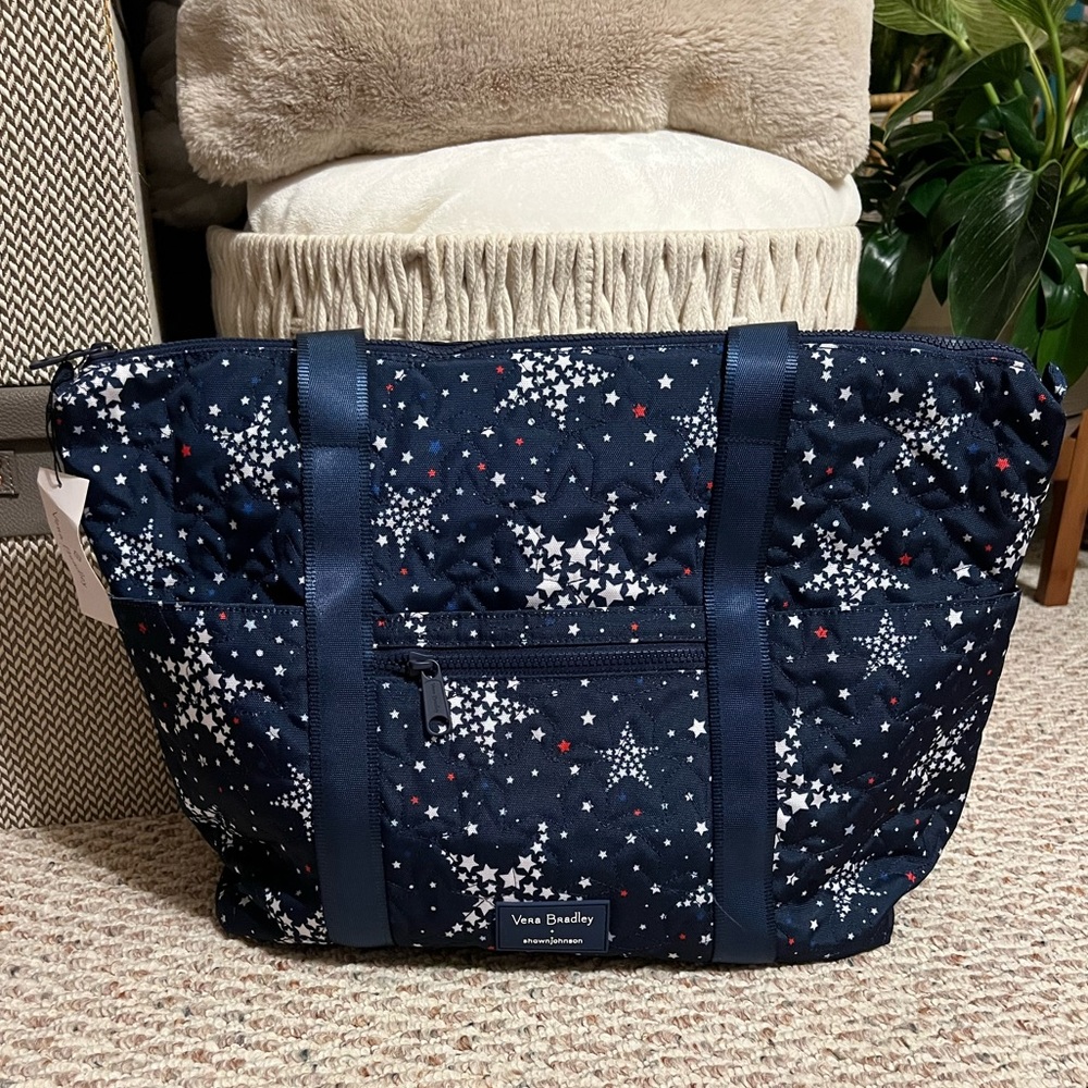 NWT Vera Bradley + Shawn Johnson ReActive Deluxe Tote in Star Power